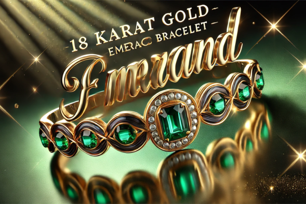 18 karat gold emerald bracelet