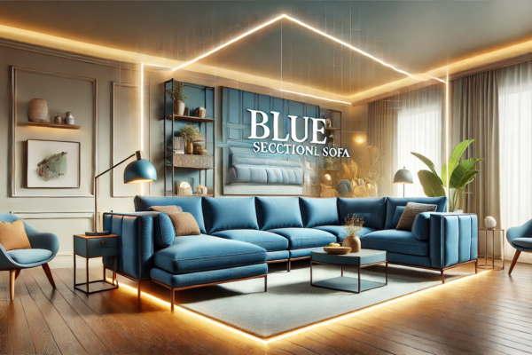 blue sectional sofa