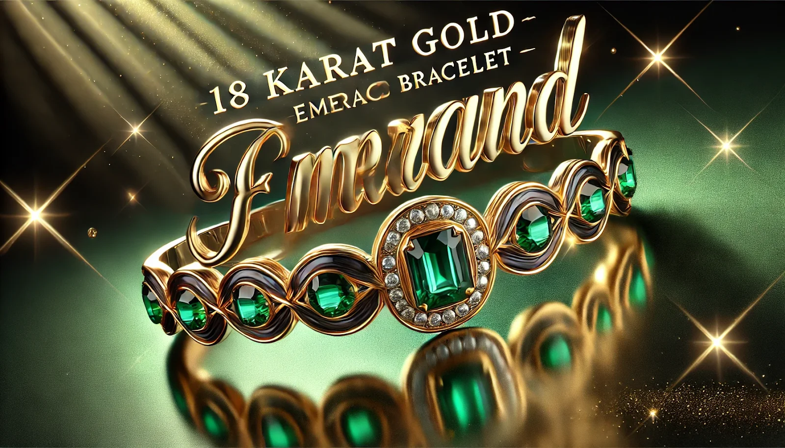 18 karat gold emerald bracelet