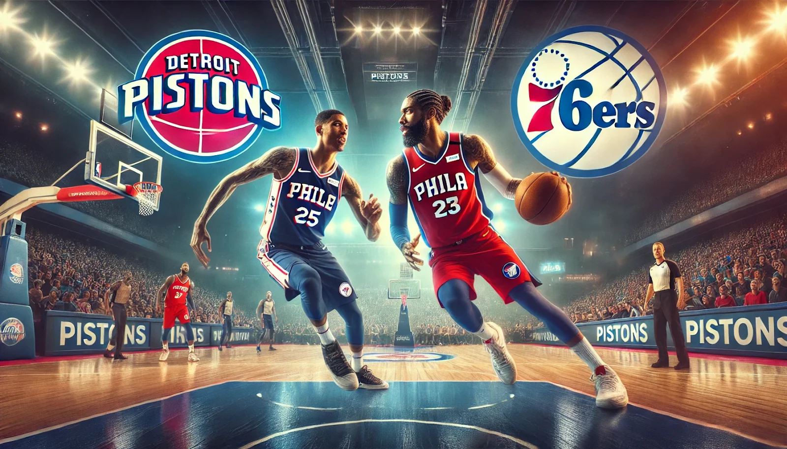 detroit pistons vs 76ers match player stats​