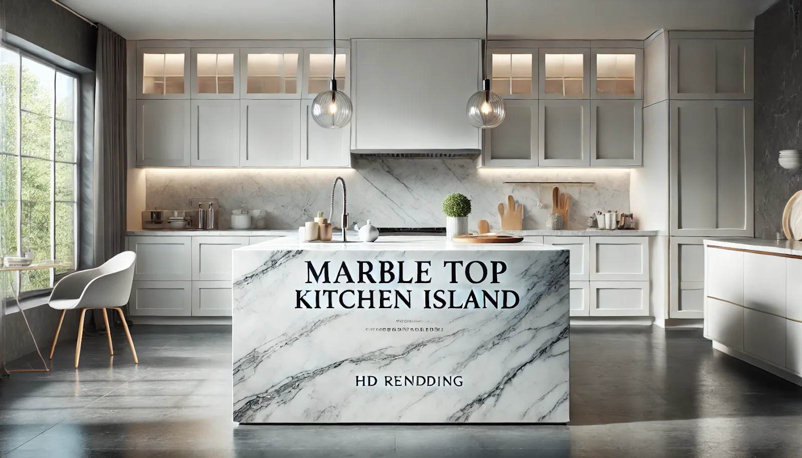marble top kitchen island