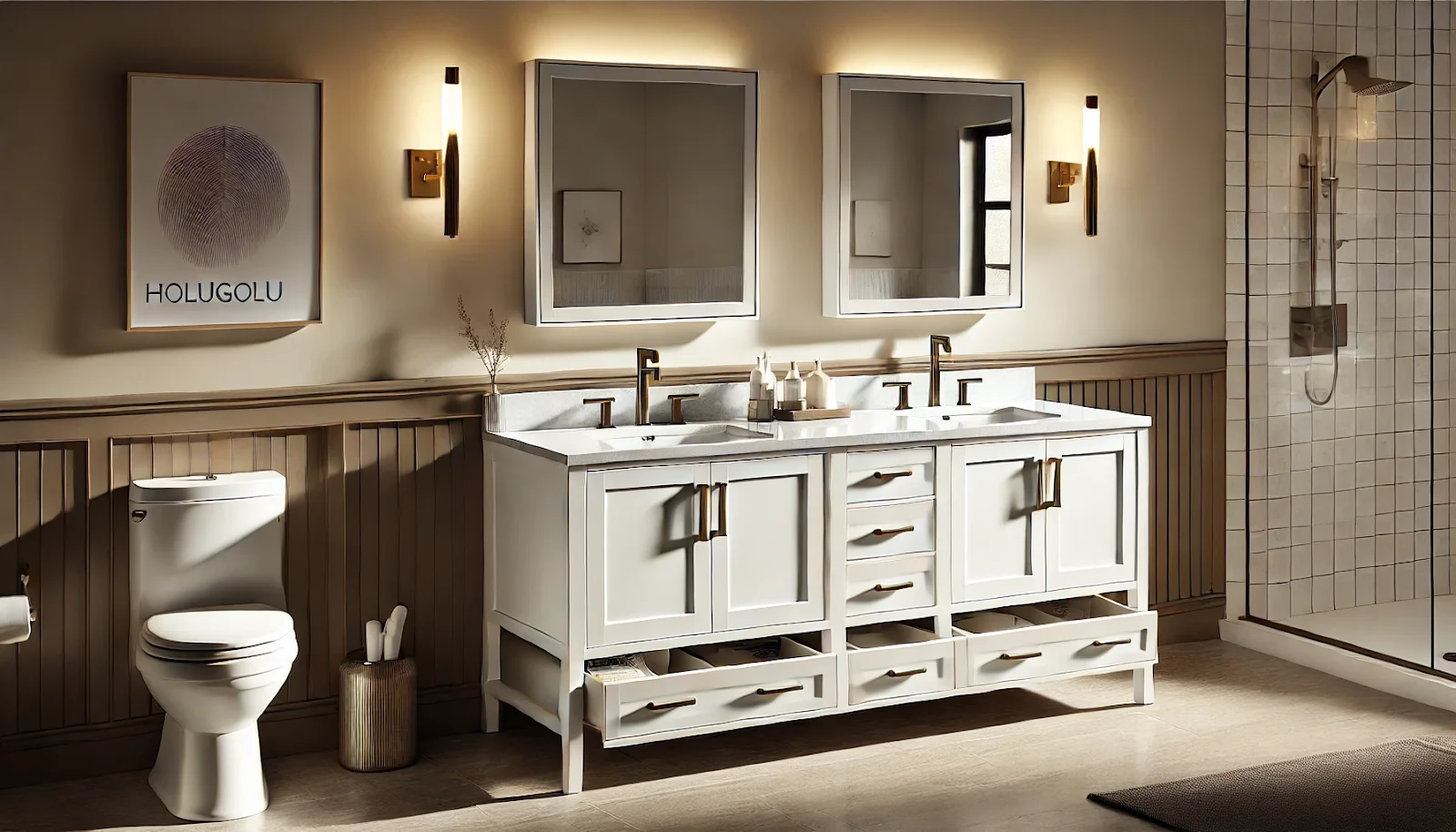 60 bathroom vanity double sink
